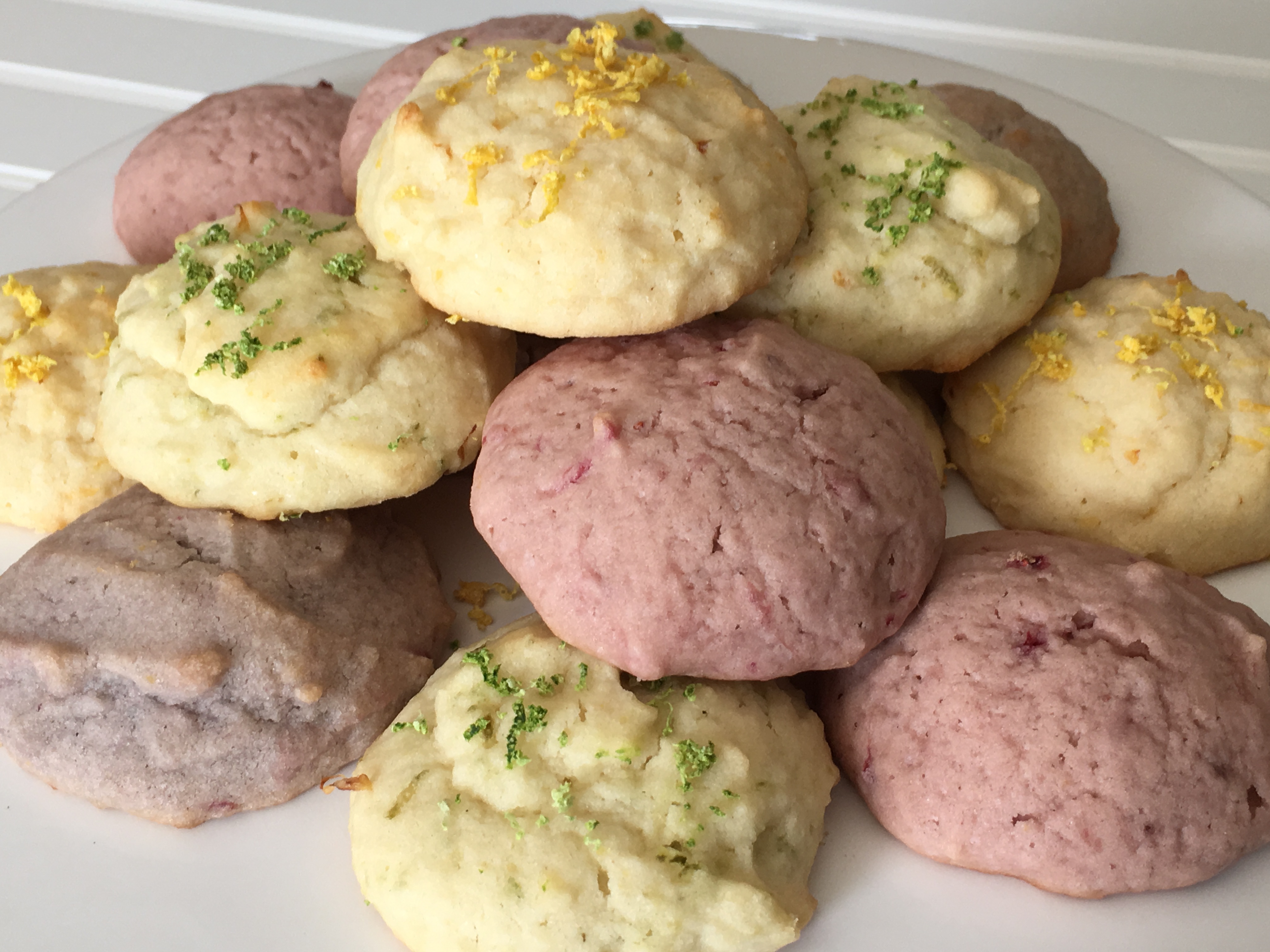 Drop Sugar Cookies ~ 1 Easy Recipe, 4 Different Flavors