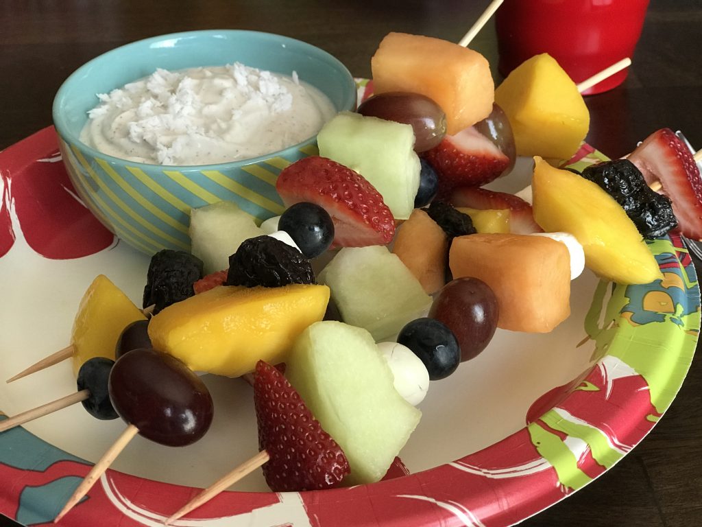 Fresh Fruit Kabobs with Healthy Coconut Yogurt Dip Money Savvy Living